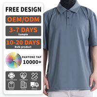 Chemise de golf décontractée pour homme de haute qualité, manches courtes, respirante, brodée, tricotée, 100% coton, chemises pour homme