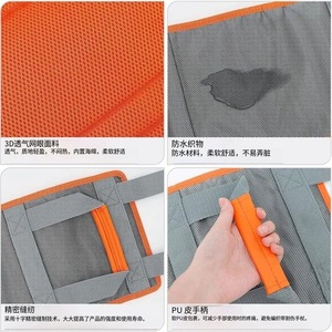 Tapis de transfert patient orange et gris en maille, dispositif d'aide à la mobilité pour personnes âgées alitées avec poignées et support dorsal pratique - Product Image 4