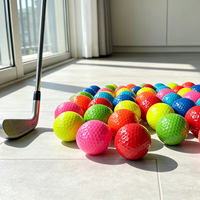 Balles de golf personnalisées avec logo, imprimées en couleur, en matériau Surlyn fluorescent, deux pièces, souvenir de tournoi, cadeau