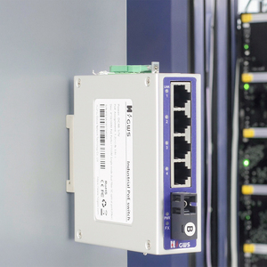 สวิตช์5-PoE แบบ non-PoE สำหรับอุตสาหกรรม4x100Mbps 1xfiber 1G 30W IP30/40 20km 1310nm GWS-IPS1004F OEM - Product Image 1