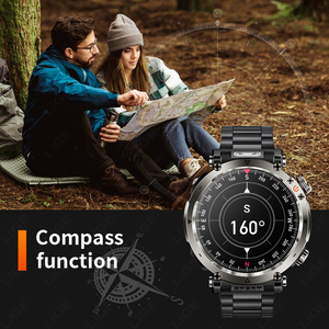 Montre connectée LIGE BWHT30 (7 jours) pour hommes, détecteur d'argent, boussole, suivi d'activité physique, assistant vocal IA, iOS Android - Product Image 6