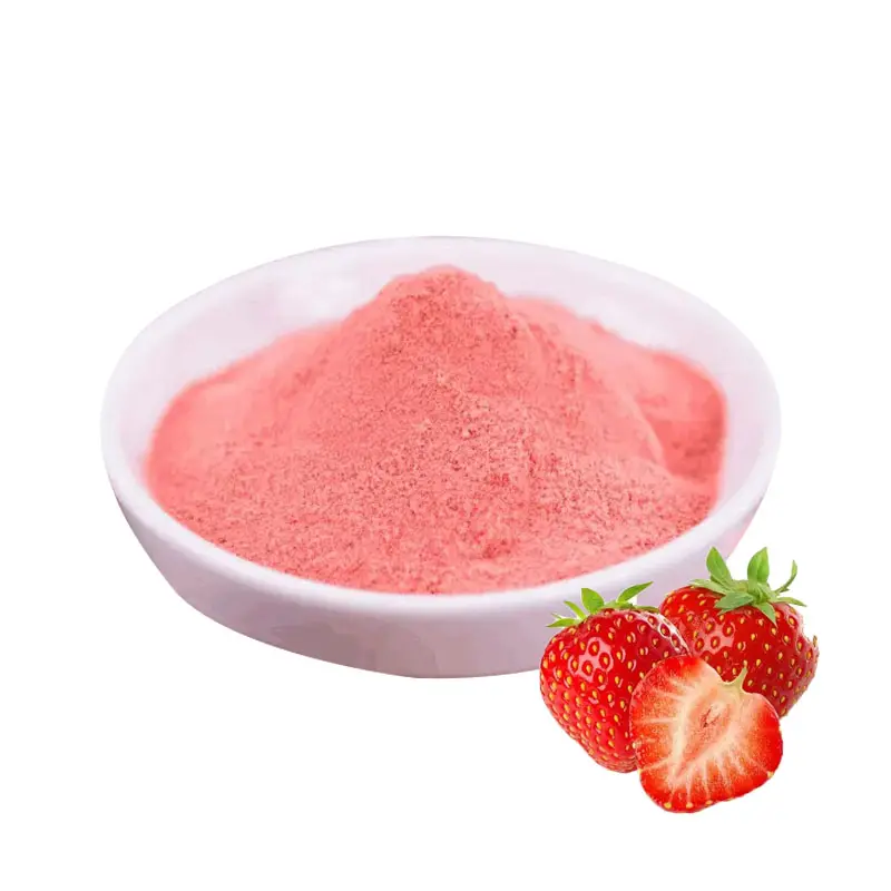 Estratto di fragola naturale in polvere solubile delizioso per uso alimentare fragola in polvere di frutta fragola in polvere