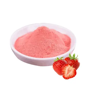 Polvo de extracto de fresa natural Soluble Delicioso polvo de fresa de grado alimenticio Polvo de fruta de fresa