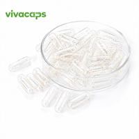 Capsules de gélatine vides transparentes de taille 0, capsules de gélatine blanches transparentes