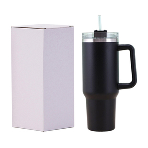Commercio all'ingrosso a doppia parete in acciaio inox sottovuoto Coffee Mug Car Cup avventura 40oz Stan Cup Tumbler con manico e paglia - Product Image 4