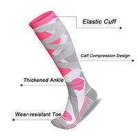 Bas de ski de compression longueur au genou chaussettes d'hiver thermiques épaissies pour les sports de plein air et la randonnée pour hommes et femmes