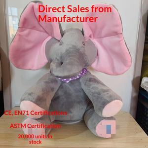 Elefante de Peluche Peek-a-<span class=keywords><strong>boo</strong></span> con Ojos Cubiertos, Eléctrico, Súper Suave, para Aliviar el Estrés, Muñeco Pacificador para Niños, Éxito de Ventas Transfronterizo - Product Image 2