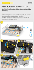 48-96 Trứng Có Thể Điều Chỉnh Khoảng Cách Trứng Điều Khiển Độ Ẩm Tự Động Lồng Ấp Trứng Cho Gà Vịt Ngỗng Chim Chim Cút Trứng - Product Image 4