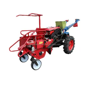 Small Harvesting Diesel Engine One Row Hand Push Picker Mini Combine Maize Corn Harvester Machine