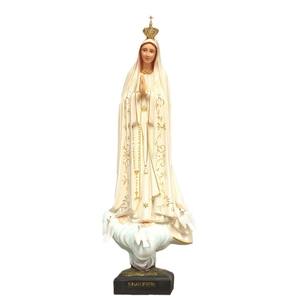 Figura ecológica de la Virgen María de Fátima de 70cm, adorno de aspecto ligero con capucha de resina italiana para Navidad para sala de estar Iglesia - Product Image 1