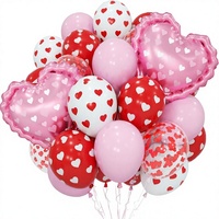 Set met op maat gemaakte hartvormige ballonnen met hartvormige folieballon voor Valentijnsdag, verloving, jubileum, bruiloft, feestbenodigdheden