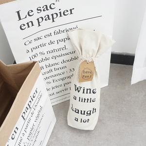 Sinh thái thân thiện tái sử dụng túi tùy chỉnh in ấn logo đóng gói chai rượu vang vải dây kéo túi - Product Image 4