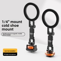 Support de téléphone portable magnétique pliable en alliage pour utilisation au lit, multifonctionnel, prise de vue horizontale et verticale, compatible