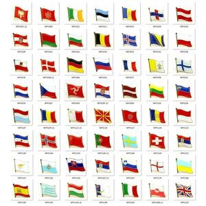 Broche nationale en laiton électroplaqué, motif drapeau, pour médaille commémorative pour hommes seniors - Product Image 3