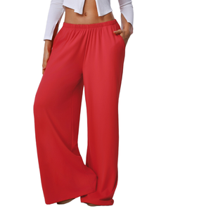 Conjunto Deportivo Personalizado de Cintura Media, Ropa Deportiva de Color Sólido, Ropa de Gimnasio, Yoga, Pantalones de Yoga de Pierna Recta para Mujer - Product Image 2