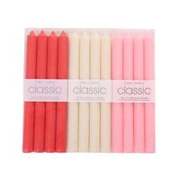 Bougie pilier haute et effilée sans parfum, lot de 4, vente chaude, pour la décoration intérieure, 5 couleurs, emballage OEM