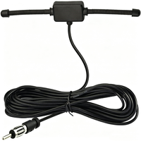 Antenne radio FM intérieure 50 ohms, câble de 3 mètres, fixation adhésive sur verre avec connecteur SMA TV pour récepteur stéréo domestique, tuner AV