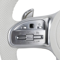 Volant en cuir de style sport blanc avec fibre de carbone pour Mercedes-Benz Classe E Classe G W204 W205 W167 W213 W222 W207 W212 CLA