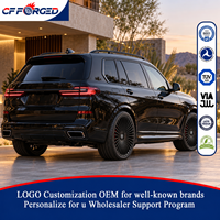 Jantes forgées monobloc multi-rayons de luxe 22 23 24 pouces noir brillant 5x112 pour BMW X7 M60i xDrive40i