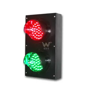 IP65 cold-rolled plate 100mm red green led traffic warning signal light