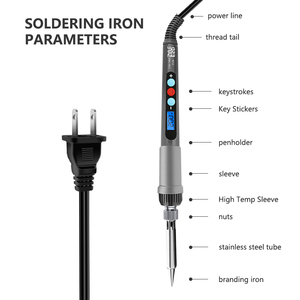 Ensemble de <span class=keywords><strong>fer</strong></span> à <span class=keywords><strong>souder</strong></span> électrique LCD à jauge américaine Outil de soudage Alimentation 110V 60W Pointe de <span class=keywords><strong>fer</strong></span> à <span class=keywords><strong>souder</strong></span> remplaçable - Product Image 6