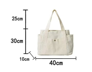 Bolsa de Lona de Algodón Reutilizable Personalizada, Duradera, de Gran Capacidad, de Alta Calidad, de 12 oz, con Logotipo Impreso - Product Image 2