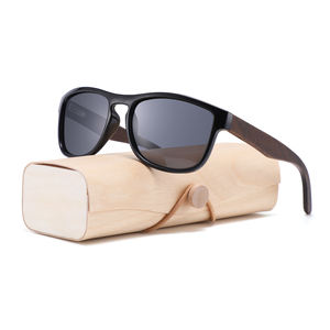 Gafas de sol con patillas de bambú de alta calidad 2025, venta al por mayor, gafas de sol con logotipo personalizado, gafas de sol Unisex, gafas de sol polarizadas de madera clásicas - Product Image 4