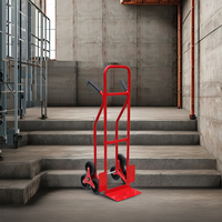 Chariot à main pliable à 6 roues pour monter les escaliers avec des roues triangulaires de 6 pouces
