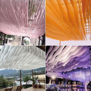 Voilages de <span class=keywords><strong>plafond</strong></span> blancs suspendus pour décoration d'événements, rideaux de <span class=keywords><strong>plafond</strong></span> en tissu, draperies de <span class=keywords><strong>plafond</strong></span> pour mariage - Product Image 3