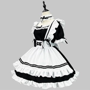 Classic Black And White Maid Outfit Cosplay Costume For Anime Role Play Performance Dress Winter 2022 - Product Image 3