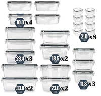 24-teiliges PP-Kunststoff BPA-freies Wasserdichtes Flexibles Abnehmbares Lunchbox-Set Mikrowellengeeignete Lebensmittelbehälter für Kinder