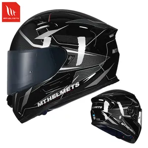 Mt Merk Hoge Kwaliteit Kre Sv Glasvezel Helmen Voor Motorfiets Dubbel Schild Anti Fog Motorfiets Race Veiligheid Capacete Motas