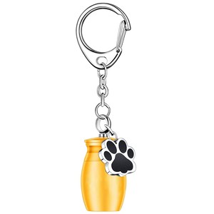 Gantungan Kunci Kotak Abu Hewan Peliharaan Unik Bentuk Silinder Sederhana Jejak Kaki Anjing - Product Image 5