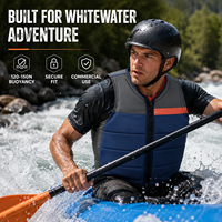 Gilet de sauvetage professionnel pour rafting en eaux vives 120-150N en mousse NBR, gilet de sauvetage commercial pour kayak et canyoning