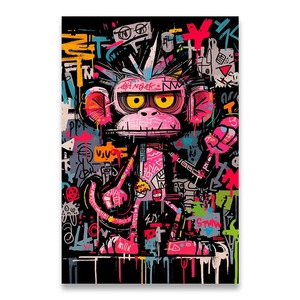 Macaco Baboon cuadro sobre lienzo para pared decoración de animales abstractos hogar Interior Art Deco estilo decoración de pared de habitación <span class=keywords><strong>Langur</strong></span> carteles - Product Image 5