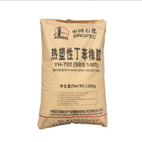 Caoutchouc thermoplastique styrène-butadiène Sinopec F875/Yh-792e/Yh-1801 Granulés SBS haute résistance pour chaussures