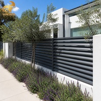 Panneau de clôture horizontal moderne en aluminium, couleur RAL, revêtement poudré, certifié CE, pour piscine, jardin, résidentiel, OEM