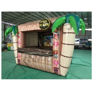 Stand de nourriture gonflable sur le thème tropical, bar à boissons / tente de bar tiki / concession de nourriture et de boissons gonflable pour événements en plein air - Product Image 6