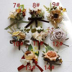 Groothandel Bruidsbruidsprom Feest Evenement Kunstbloem Curry Serie Broche Schouderbloem Polsbloem Corsage - Product Image 3