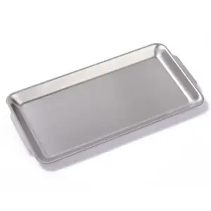Hot Sale Food Grade Stainless Steel Square Korean Barbecue Plate Dinner Plate Western Restaurant Flat Food Snack Plate Dish