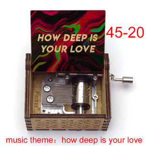 Caja Musical Antigua de Madera con Manivela, Música de 'How Deep Is <span class=keywords><strong>Your</strong></span> <span class=keywords><strong>Love</strong></span>', Regalo de Navidad - Product Image 4