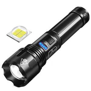 Helius haute puissance 4 cellules Xhp50 lampe de poche LED <span class=keywords><strong>Super</strong></span> lumineuse Usb Zoom lumière rechargeable pour le <span class=keywords><strong>camping</strong></span>, lampe de poche extérieure - Product Image 1