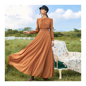 SIPO Habaya Jubah – robes décontractées pour femmes, grande taille, vêtements islamiques musulmans, Laedies, col ras du cou, mousseline de soie, couleur unie, Borqa - Product Image 1