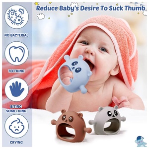 Silicone bébé poignet anneau de dentition Panda forme Anti-chute dentition jouet à mâcher portable mitaine apaisant sucette <span class=keywords><strong>pour</strong></span> bébé sucer besoins - Product Image 3