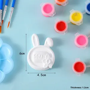 Búp bê thạch cao vẽ hoạt hình dễ thương theo phong cách Hàn Quốc trẻ em Tô Màu Đồ chơi vẽ giáo dục đặt chợ đêm - Product Image 4