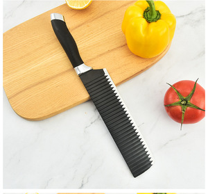 Factory Direct Supply, Large Stock 7pcs Kitchen <b>Knife</b> <b>Set</b> Non‑Stick Wave Blade Cutlery Kit Fast Delivery for Bulk Orders - Product Image 3