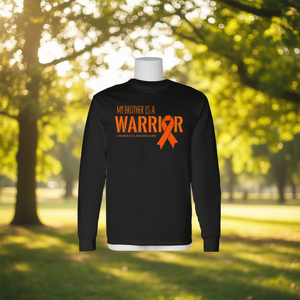 T-shirt à manches longues « Mon frère est un guerrier » avec promotion de la sensibilisation au cancer de la leucémie - Product Image 3