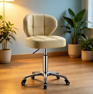 Tabouret à roulettes professionnel pour esthéticiennes, techniciennes en ongles, salons de beauté, salons de coiffure, comme banc de travail et fauteuil dentaire médical - Product Image 1