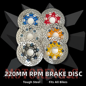 Disque de frein flottant universel en acier 220 mm RPM, état neuf, <span class=keywords><strong>3</strong></span> trous pour la rénovation/mise à niveau de la roue arrière sur les scooters <span class=keywords><strong>Yamaha</strong></span> - Product Image 2