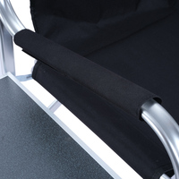 Chaise de réalisateur pliable en métal, compacte et peu encombrante, se plie à plat pour un rangement facile, légère